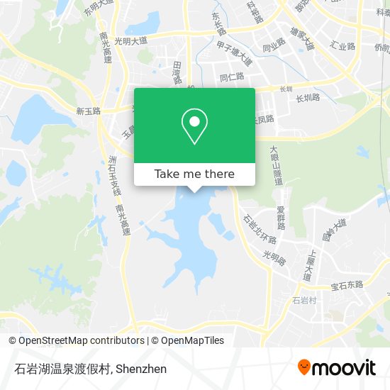 石岩湖温泉渡假村 map