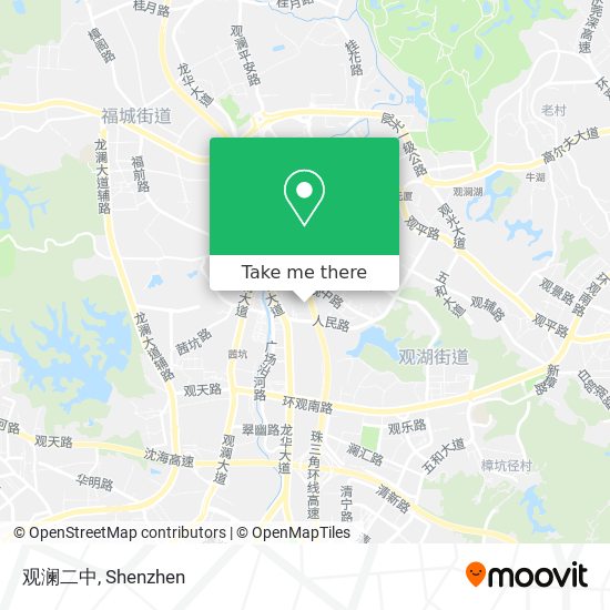 观澜二中 map