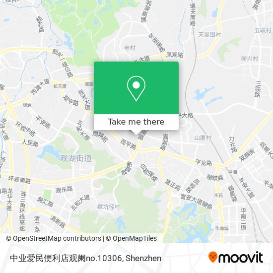 中业爱民便利店观阑no.10306 map