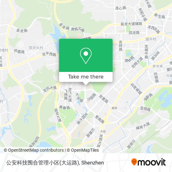 公安科技围合管理小区(大运路) map