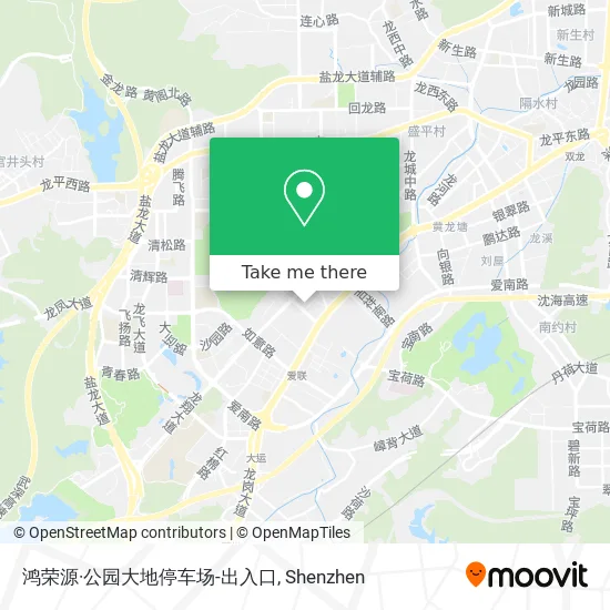 鸿荣源·公园大地停车场-出入口 map
