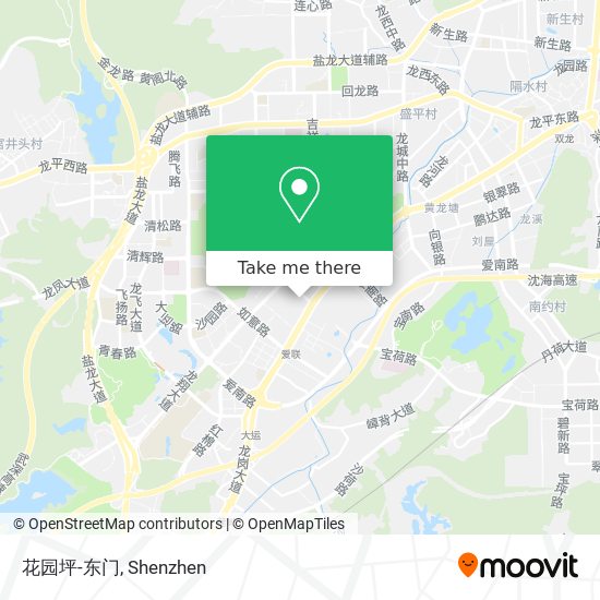 花园坪-东门 map