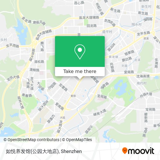 如悦养发馆(公园大地店) map