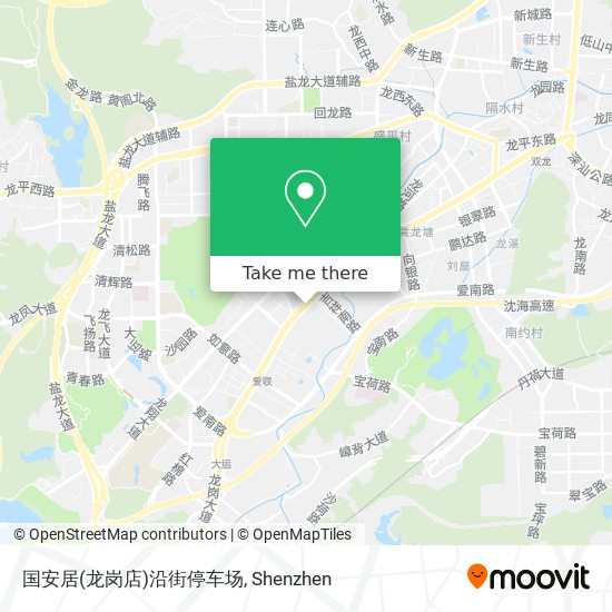国安居(龙岗店)沿街停车场 map