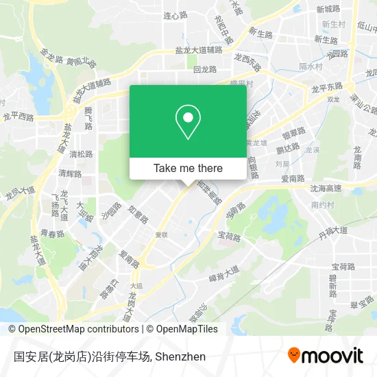 国安居(龙岗店)沿街停车场 map