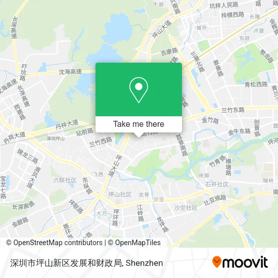 深圳市坪山新区发展和财政局 map