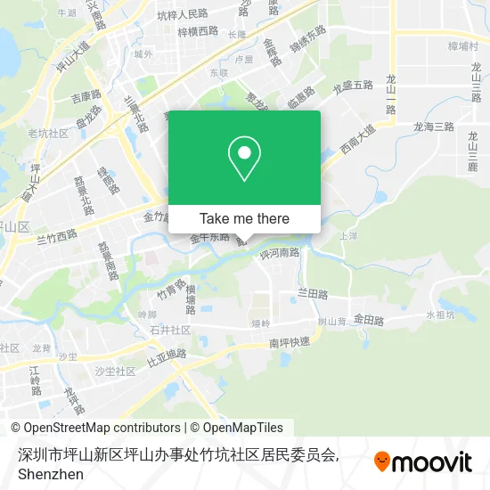 深圳市坪山新区坪山办事处竹坑社区居民委员会 map