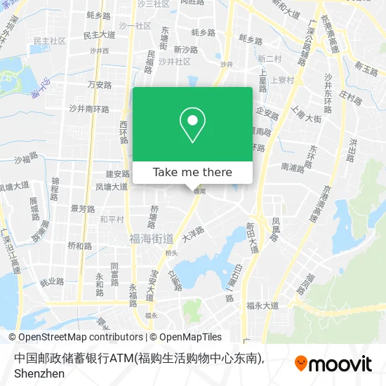 中国邮政储蓄银行ATM(福购生活购物中心东南) map