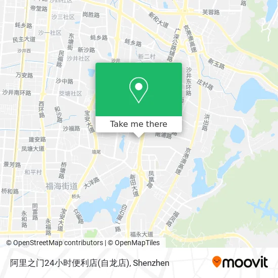 阿里之门24小时便利店(自龙店) map