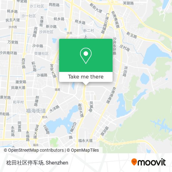 稔田社区停车场 map