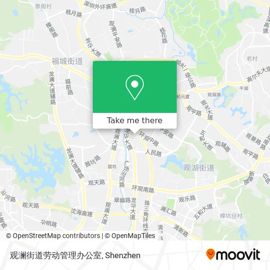 观澜街道劳动管理办公室 map