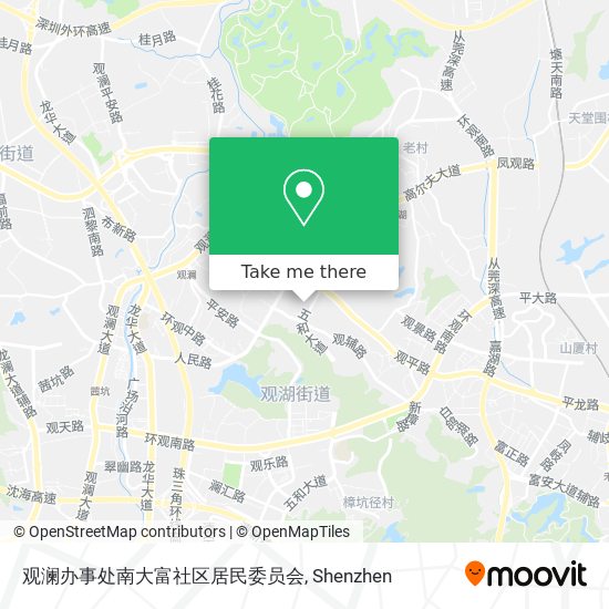 观澜办事处南大富社区居民委员会 map