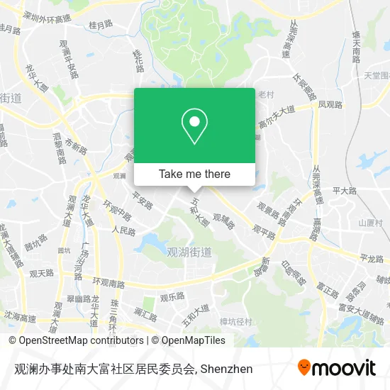 观澜办事处南大富社区居民委员会 map