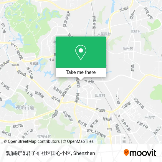 观澜街道君子布社区田心小区 map