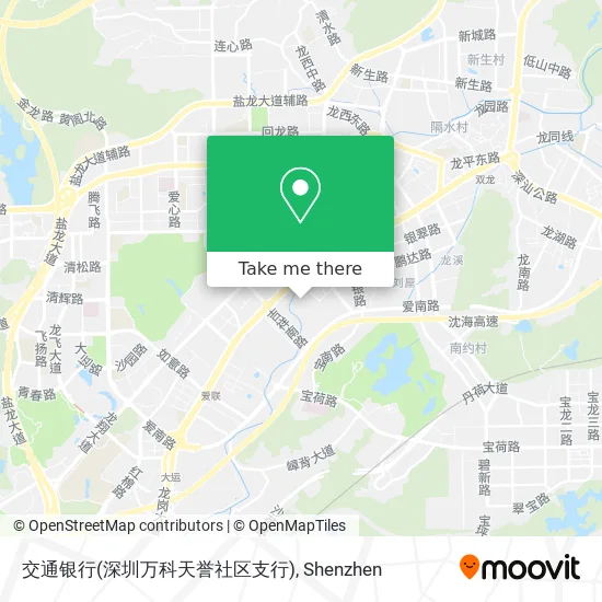 交通银行(深圳万科天誉社区支行) map