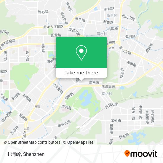 正埔岭 map