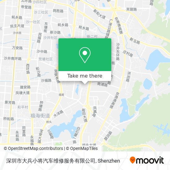 深圳市大兵小将汽车维修服务有限公司 map