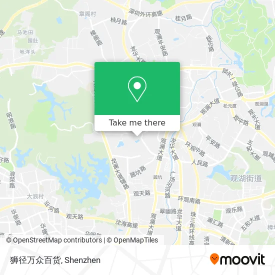 狮径万众百货 map
