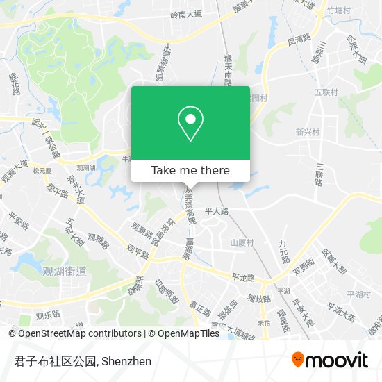 君子布社区公园 map