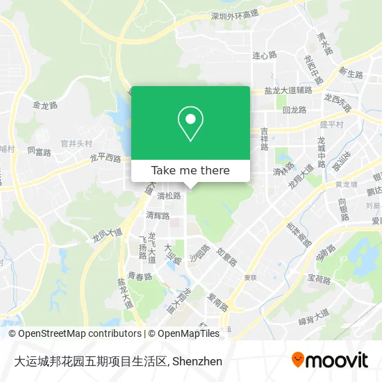 大运城邦花园五期项目生活区 map
