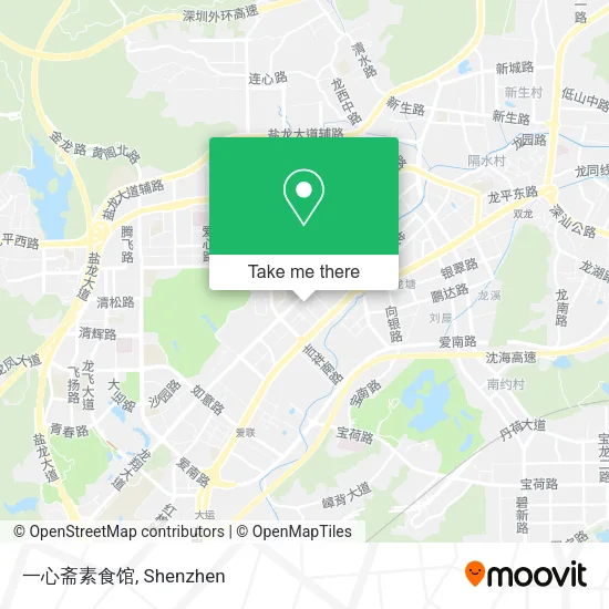 一心斋素食馆 map