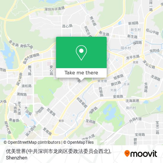 优美世界(中共深圳市龙岗区委政法委员会西北) map