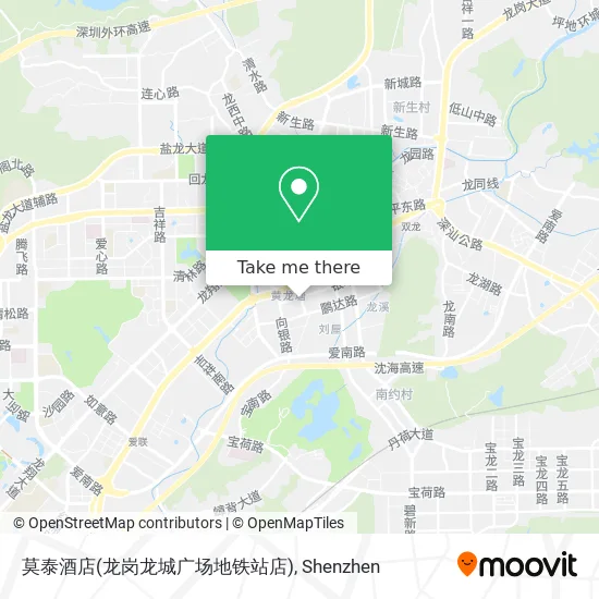 莫泰酒店(龙岗龙城广场地铁站店) map