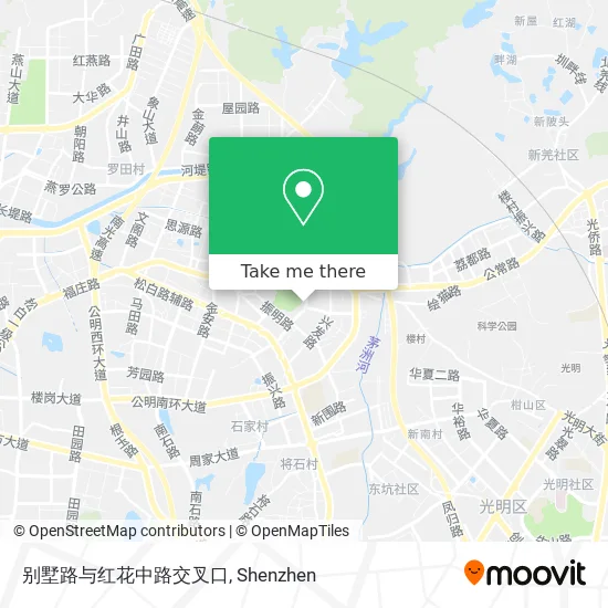 别墅路与红花中路交叉口 map