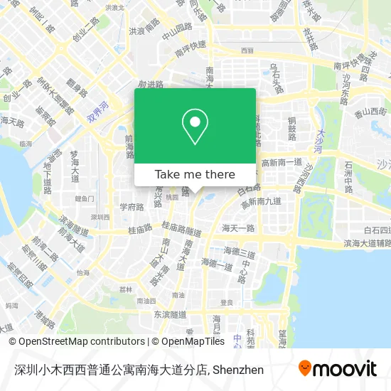 深圳小木西西普通公寓南海大道分店 map