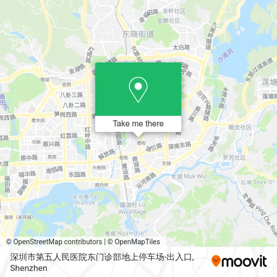 深圳市第五人民医院东门诊部地上停车场-出入口 map