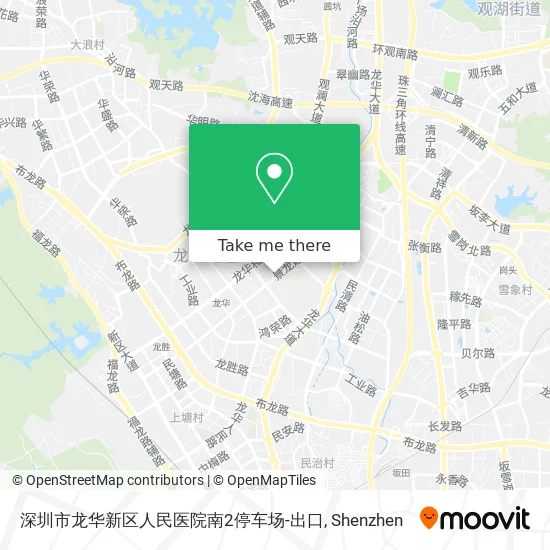 深圳市龙华新区人民医院南2停车场-出口 map