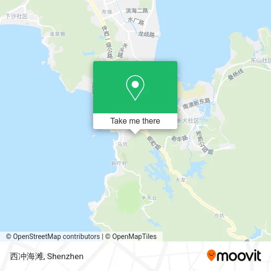 西冲海滩 map