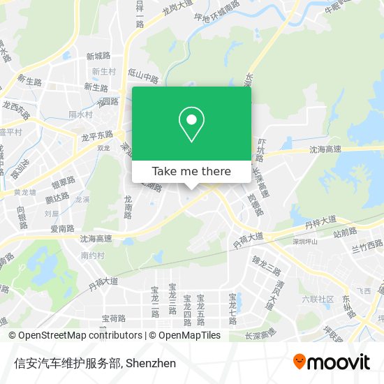 信安汽车维护服务部 map