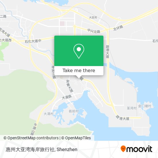 惠州大亚湾海岸旅行社 map