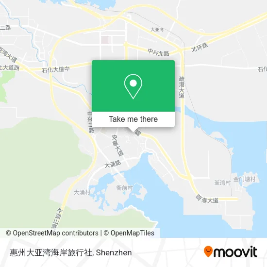 惠州大亚湾海岸旅行社 map