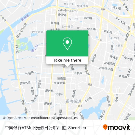 中国银行ATM(阳光假日公馆西北) map