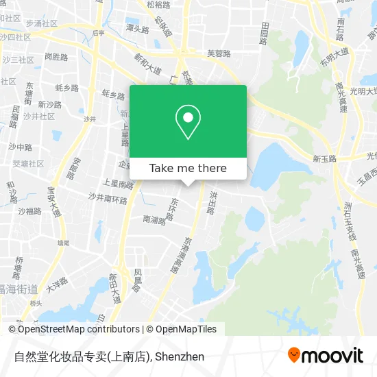 自然堂化妆品专卖(上南店) map
