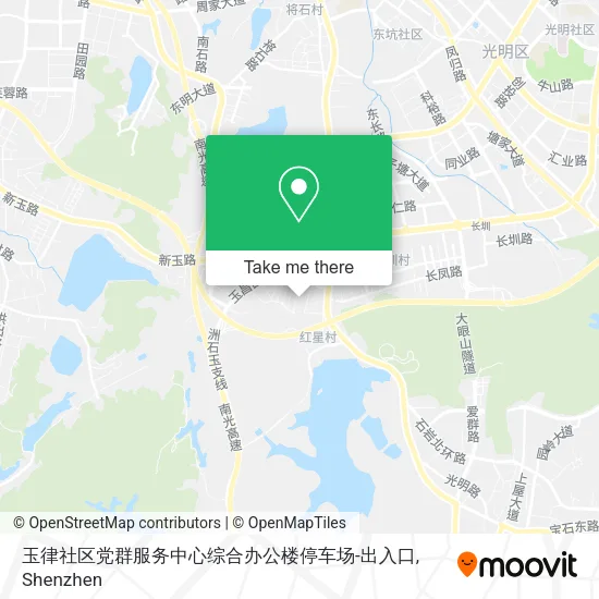 玉律社区党群服务中心综合办公楼停车场-出入口 map