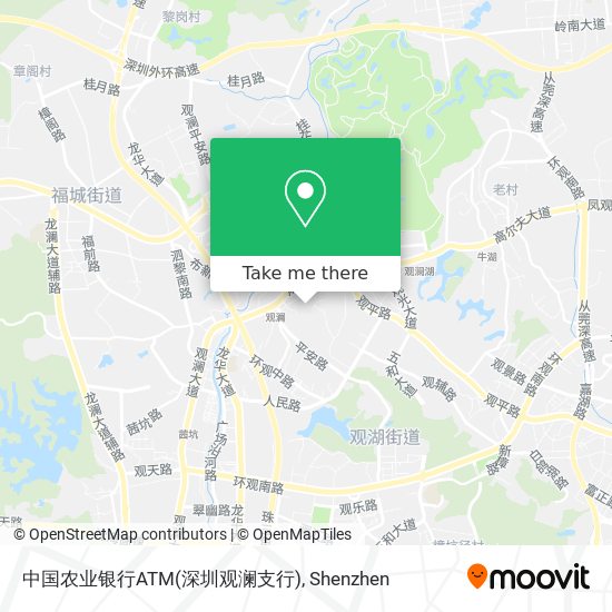 中国农业银行ATM(深圳观澜支行) map