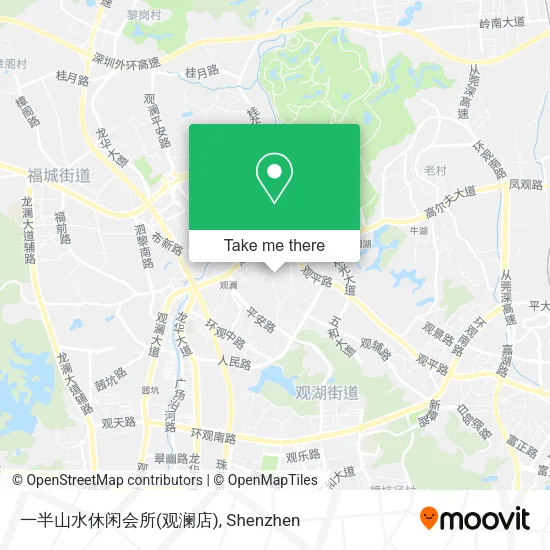 一半山水休闲会所(观澜店) map