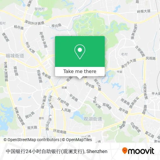 中国银行24小时自助银行(观澜支行) map
