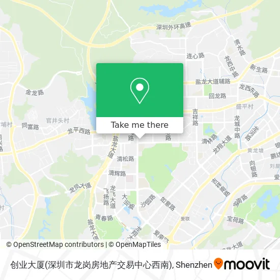 创业大厦(深圳市龙岗房地产交易中心西南) map