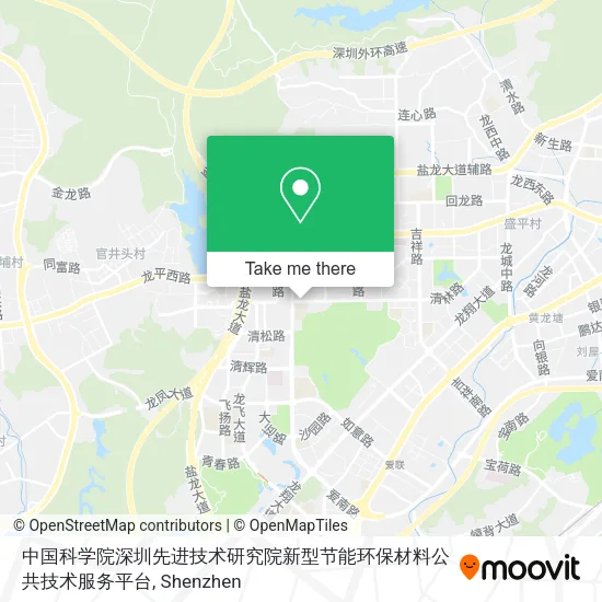 中国科学院深圳先进技术研究院新型节能环保材料公共技术服务平台 map