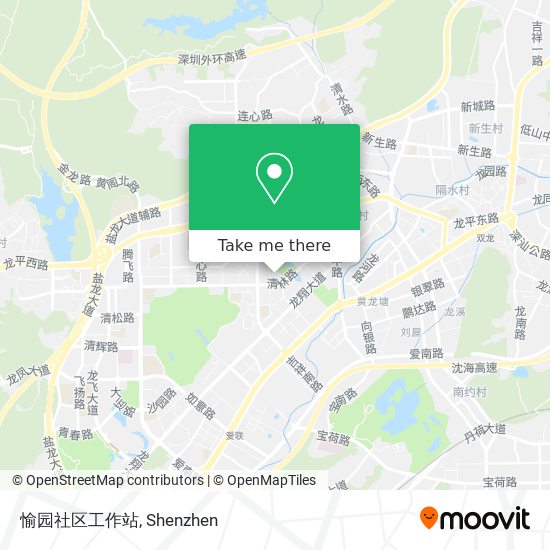 愉园社区工作站 map