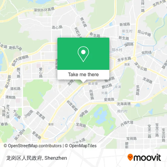 龙岗区人民政府 map