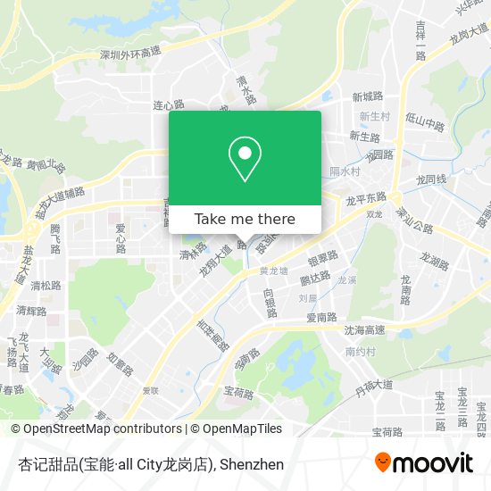 杏记甜品(宝能·all City龙岗店) map