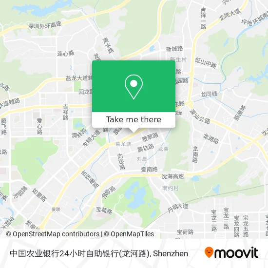 中国农业银行24小时自助银行(龙河路) map
