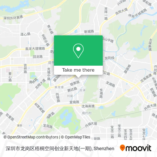 深圳市龙岗区梧桐空间创业新天地(一期) map