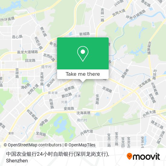 中国农业银行24小时自助银行(深圳龙岗支行) map