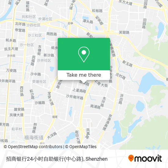 招商银行24小时自助银行(中心路) map
